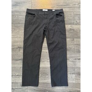 Brax Cooper Fancy Pants Mens 40x30 Gray Commute Office Work Travel Jean Trousers